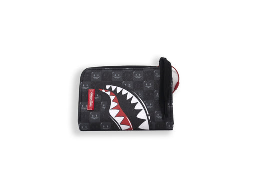 SHARKS IN PARIS WTF BUBBLY BLACK CHECK WALLET