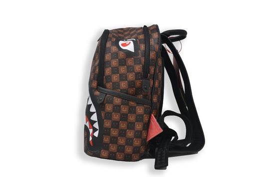 ZAINO SHARKS IN PARIS WTF BUBBLE BROWN CHECK SPRAYGROUND