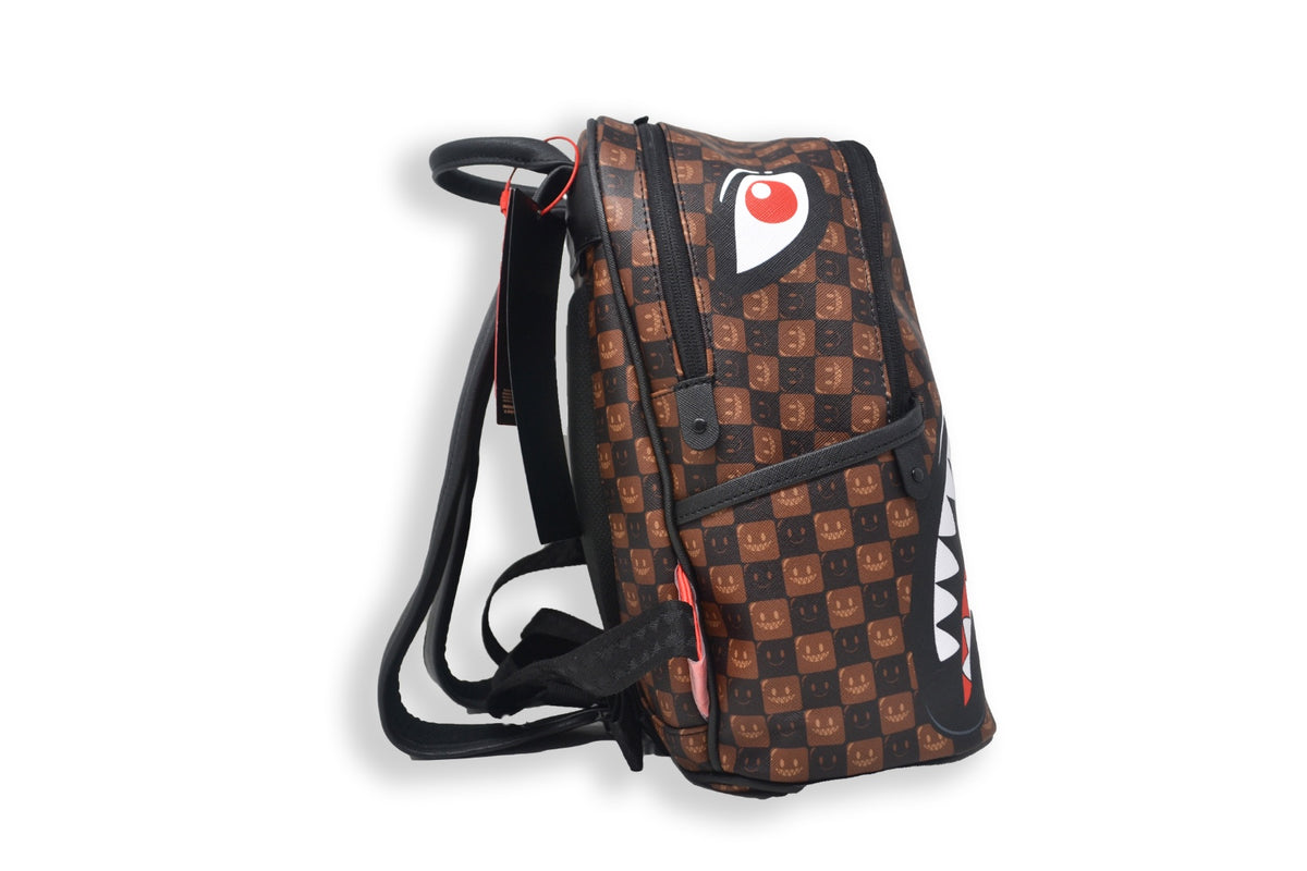 ZAINO SHARKS IN PARIS WTF BUBBLE BROWN CHECK SPRAYGROUND