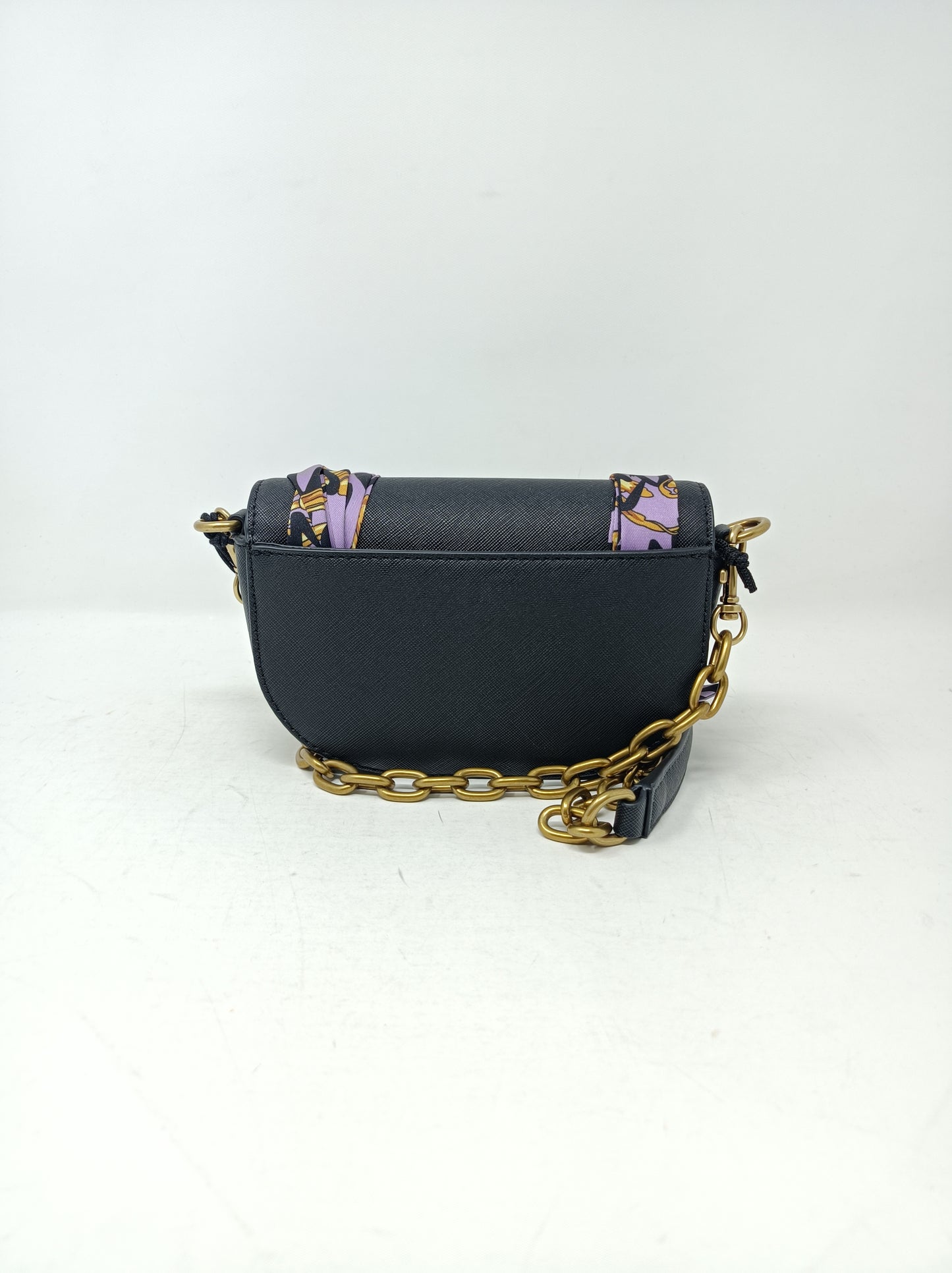 Borsa a spalla con dettaglio a foulard