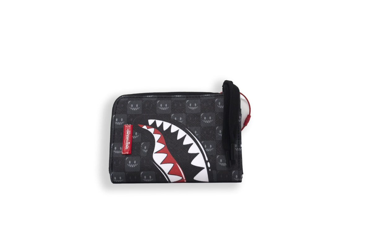 SHARKS IN PARIS WTF BUBBLY BLACK CHECK WALLET