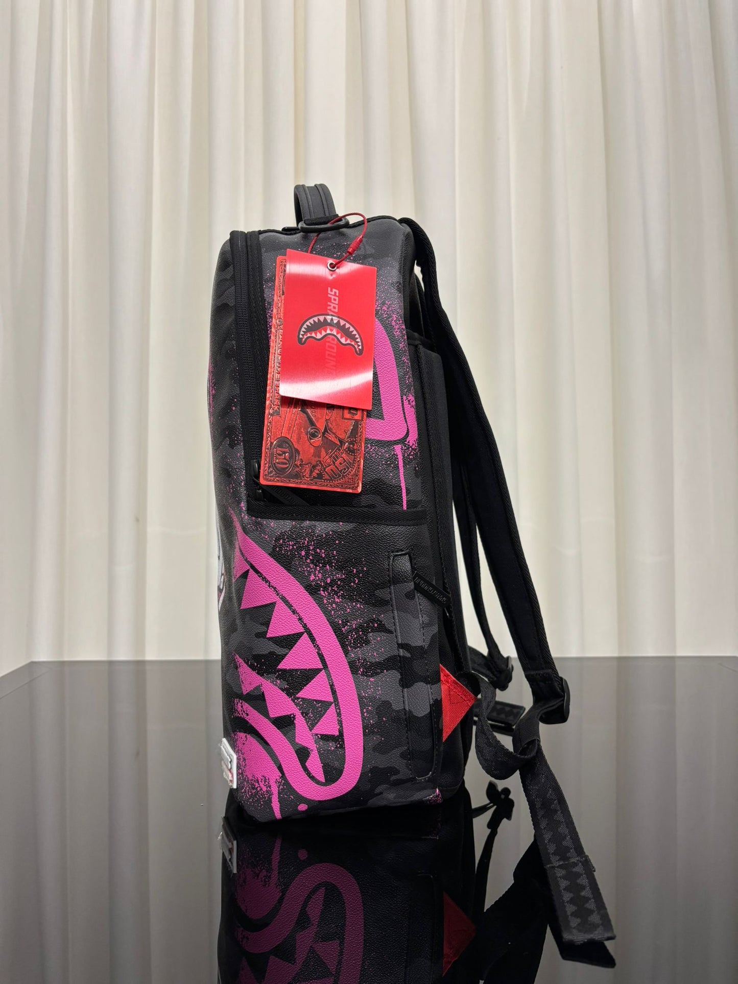 PEANUTS SNOOPY PINK STENCIL DLXSV BACKPACK