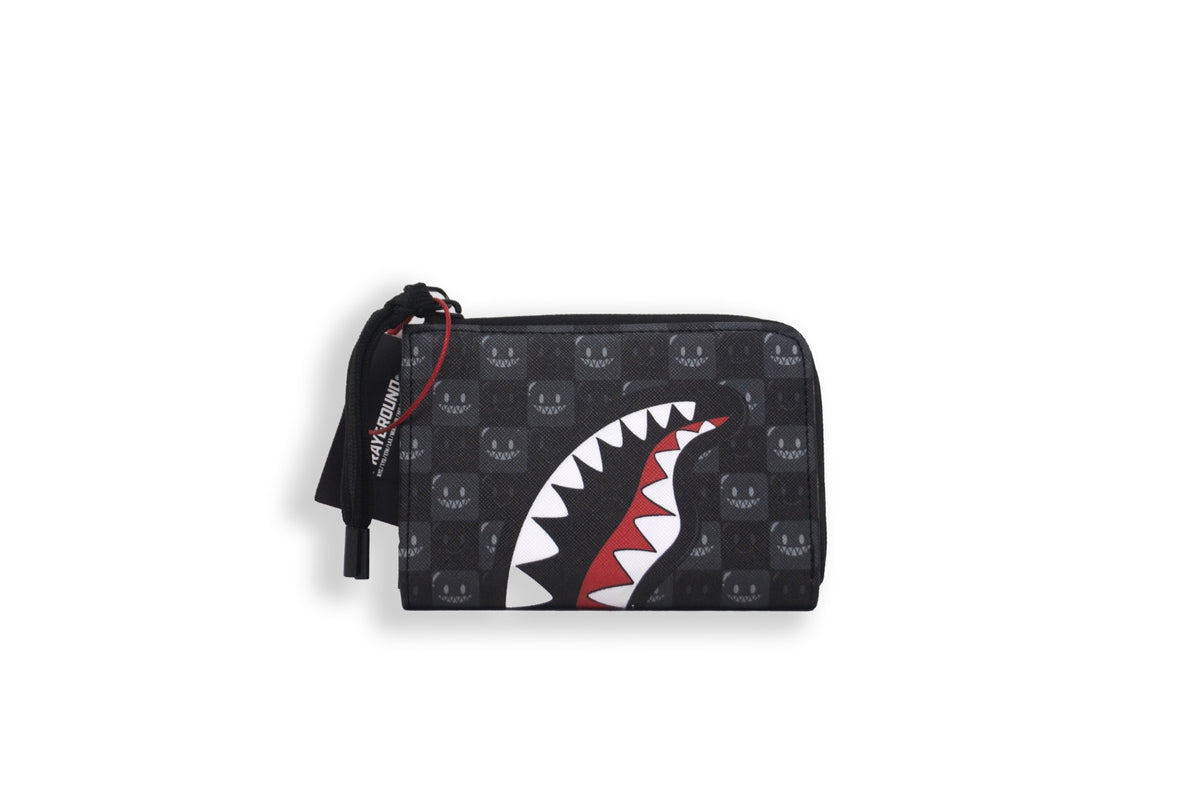SHARKS IN PARIS WTF BUBBLY BLACK CHECK WALLET