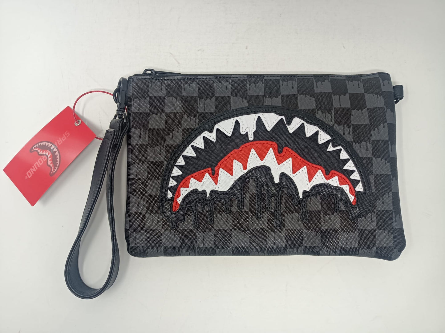 DRIPPING SHARKS IN PARIS CROSSOVER CLUTCH