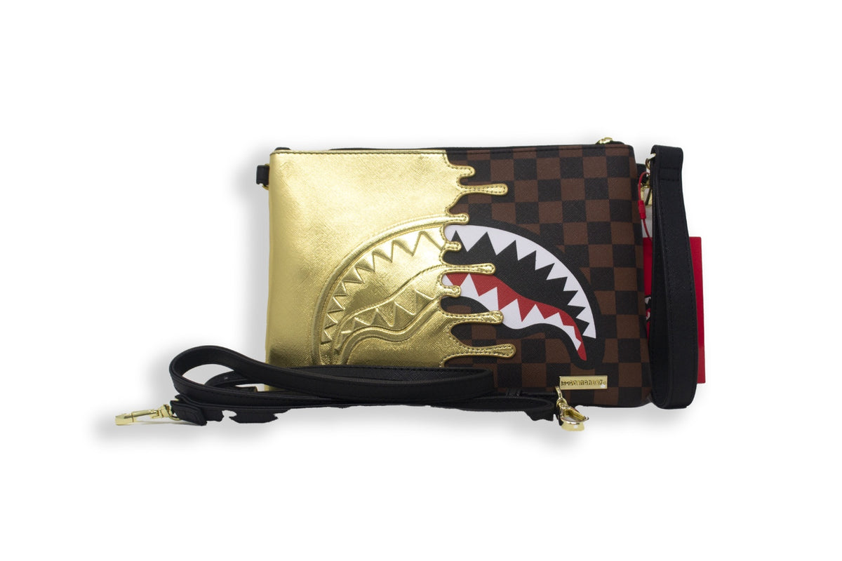 SHARKS IN PARIS GOLD DRIP CROSSOVER CLUCH