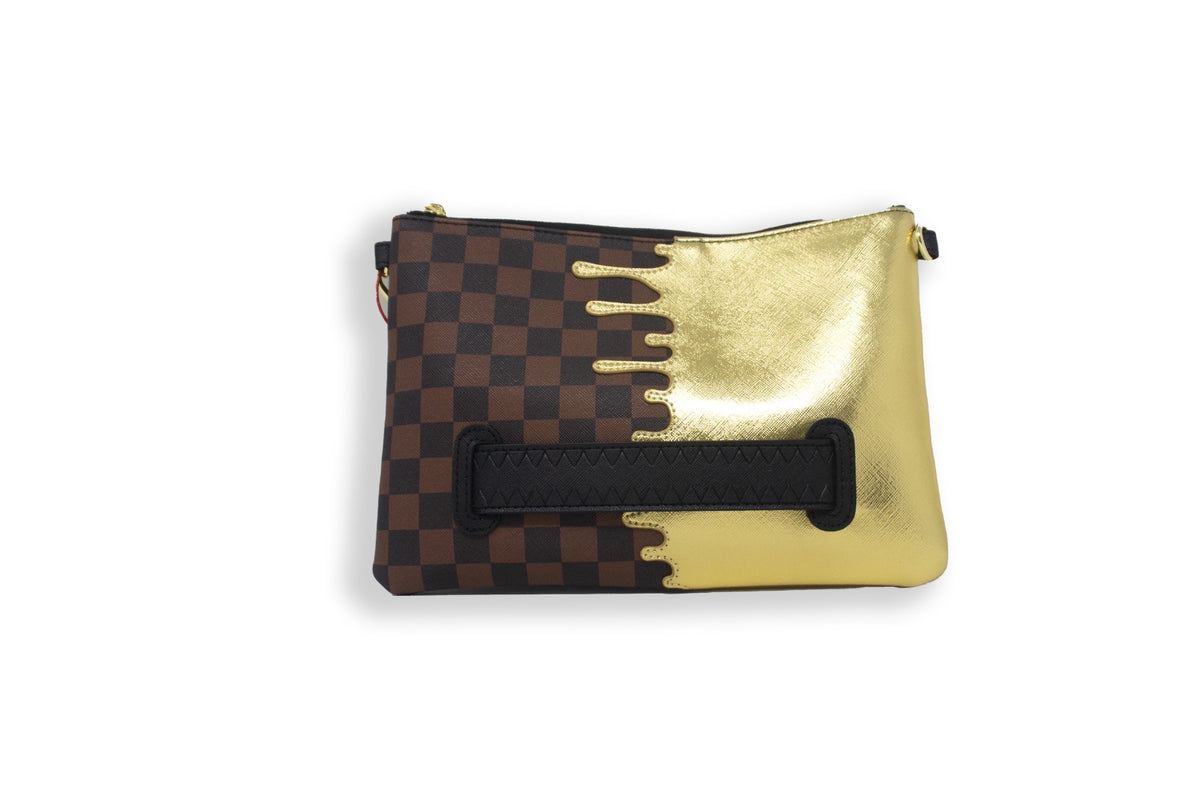 SHARKS IN PARIS GOLD DRIP CROSSOVER CLUCH